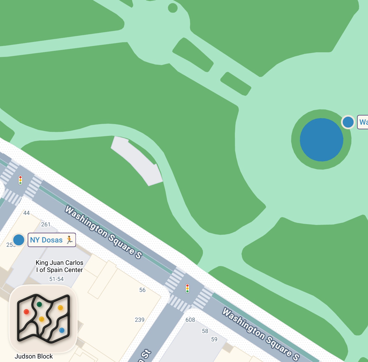 Map of 2 spots from NY Dosas Man is Legendary