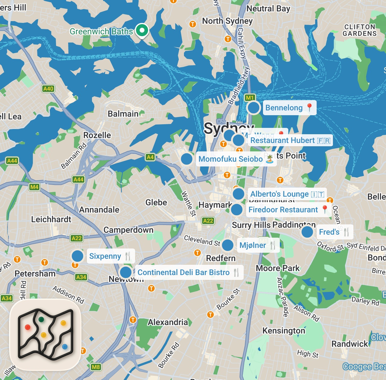 Map preview for Top 10 Best Restaurants In Sydney | Fine Dining In Sydney
