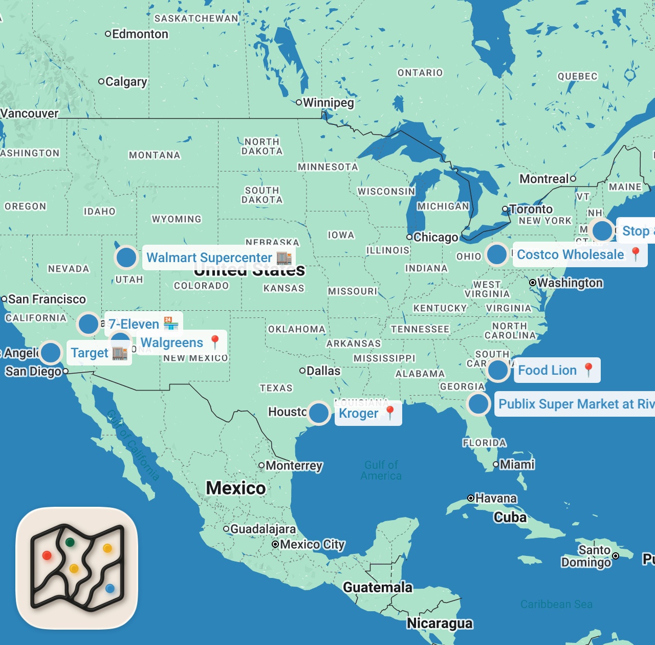Map preview for Here's who actually makes #TraderJoes #food.
