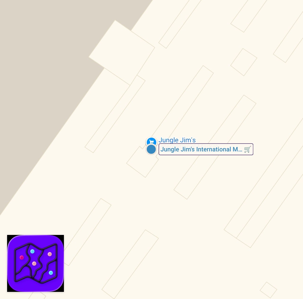 Map of 1 spots from This grocery store is like a theme park and zoo combined