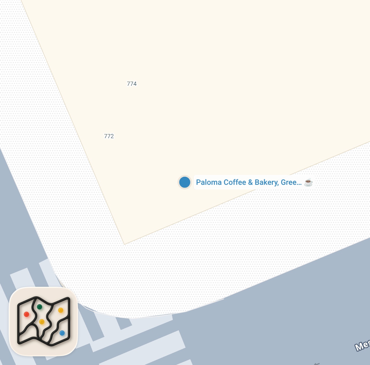 Map preview for 📍 Paloma coffee and bakery - Nassau Ave Greenpoint Brooklyn #NYC #birria #croissant