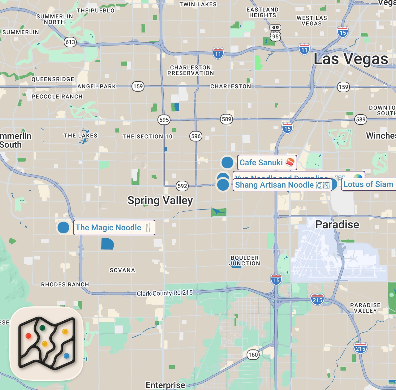 Map preview for America's BIGGEST BOWL of Noodles! Top 6 BEST Bowls of NOODLES in Las Vegas