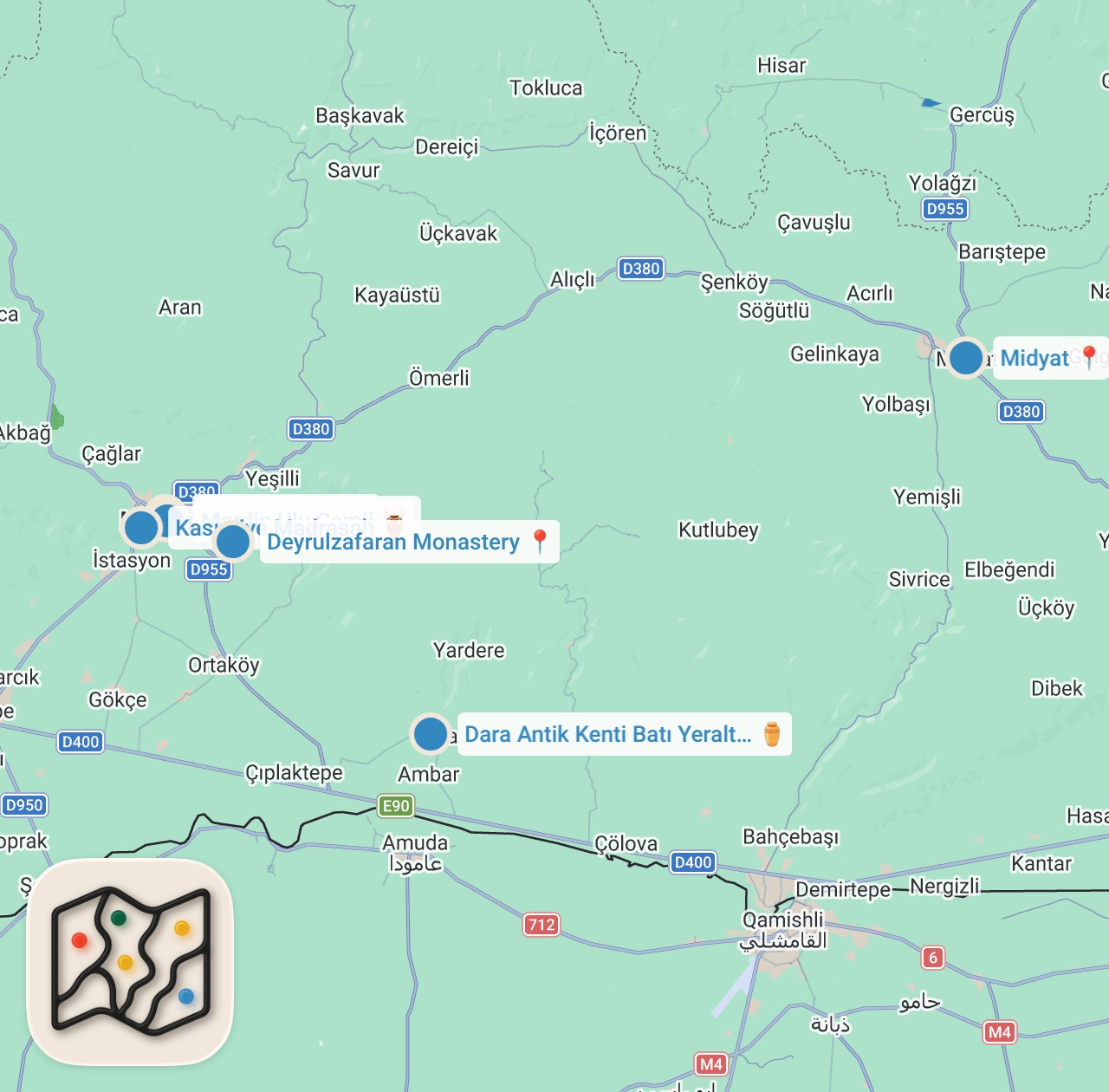 Map preview for Mardin Gezilecek Yerler (9 Yer)