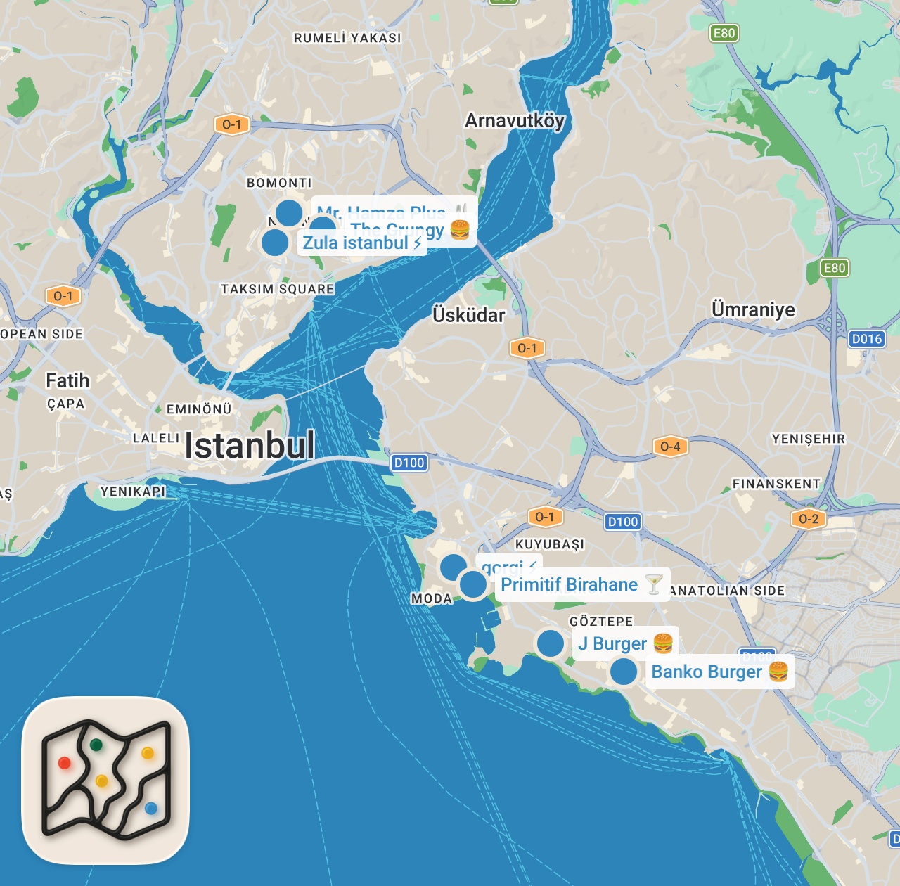 Map preview for YEDİĞİMİZ EN İYİ BURGERLER I En ucuzu 28 TL, en pahalısı 59 TL - Ayaküstü Lezzetler