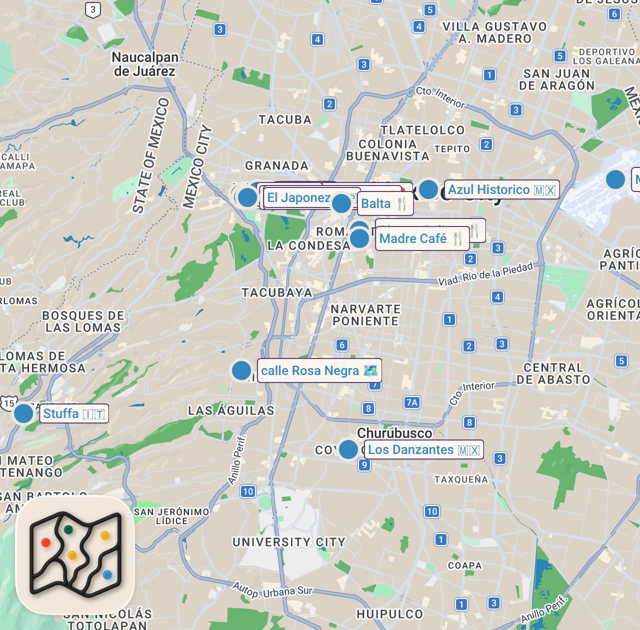 Map preview for Best Restaurants in Mexico City | The places you must try in CDMX