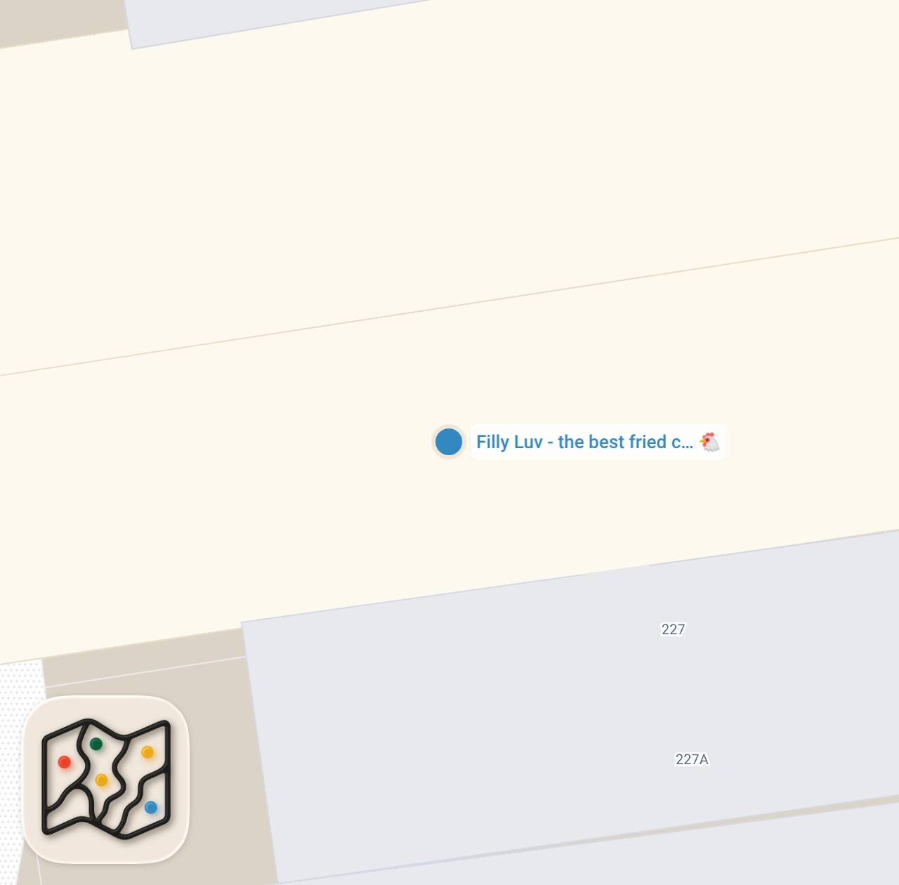 Map preview for Gotta check out this dope restaurant in Bed-Stuy Filly Luv #friedchicken #boba #brooklyn