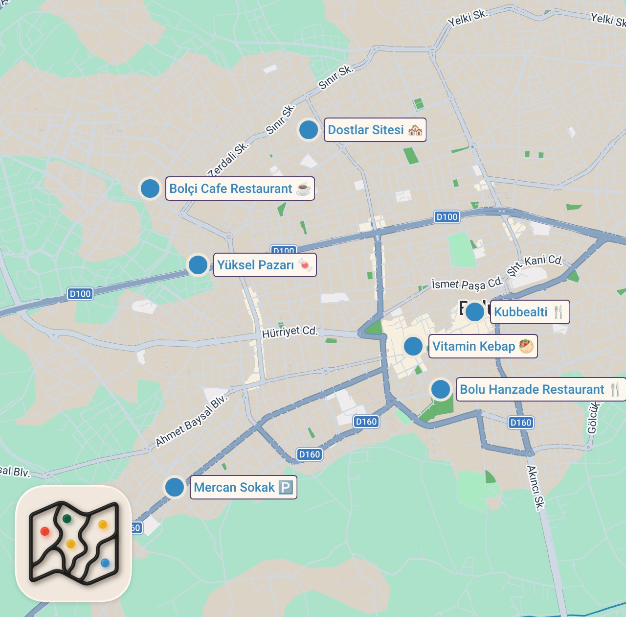 Map preview for BOLU’DA 1 GÜNDE NE YENİR!!!