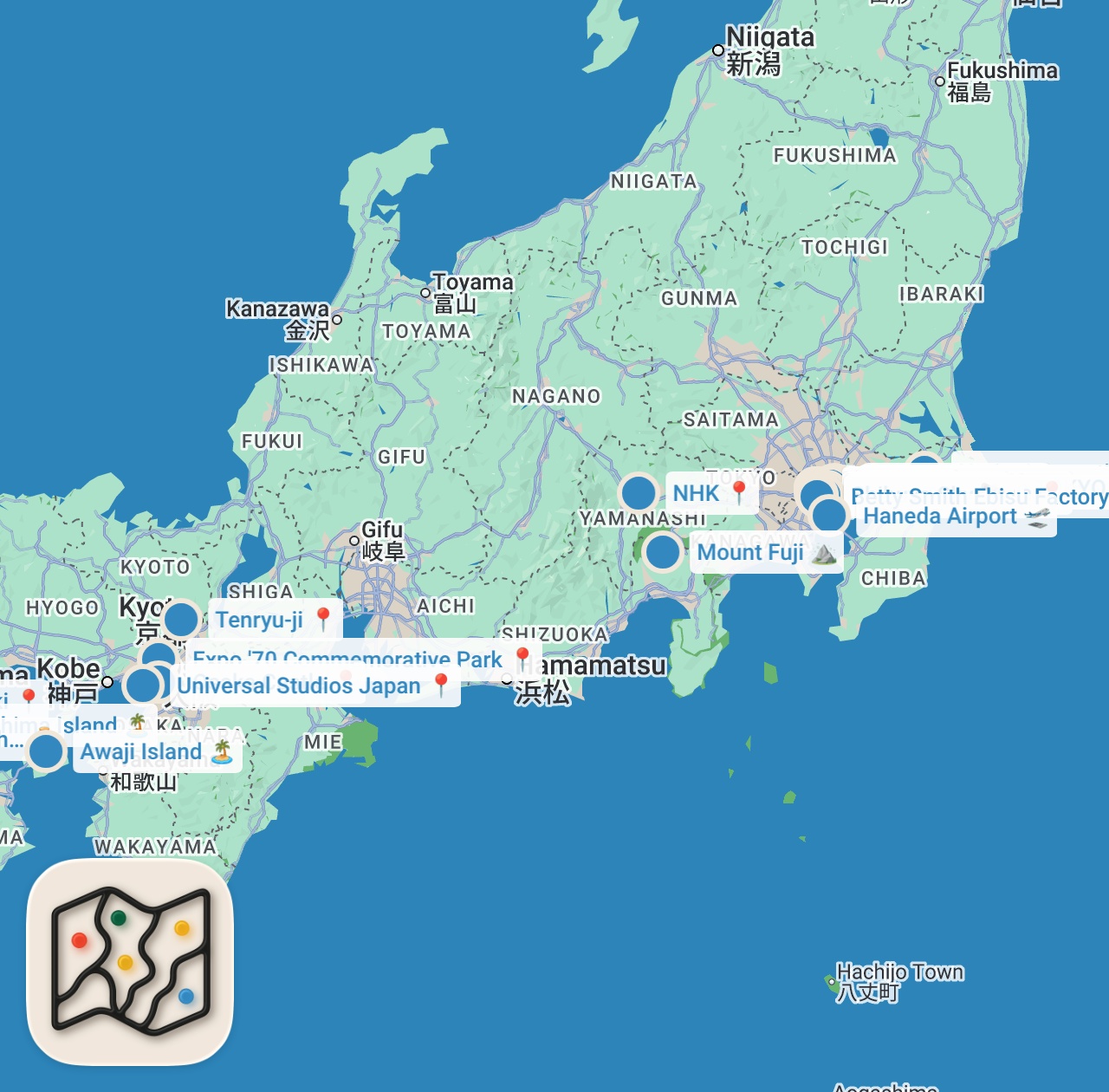 Map preview for Preparing for a Safe Trip to Japan