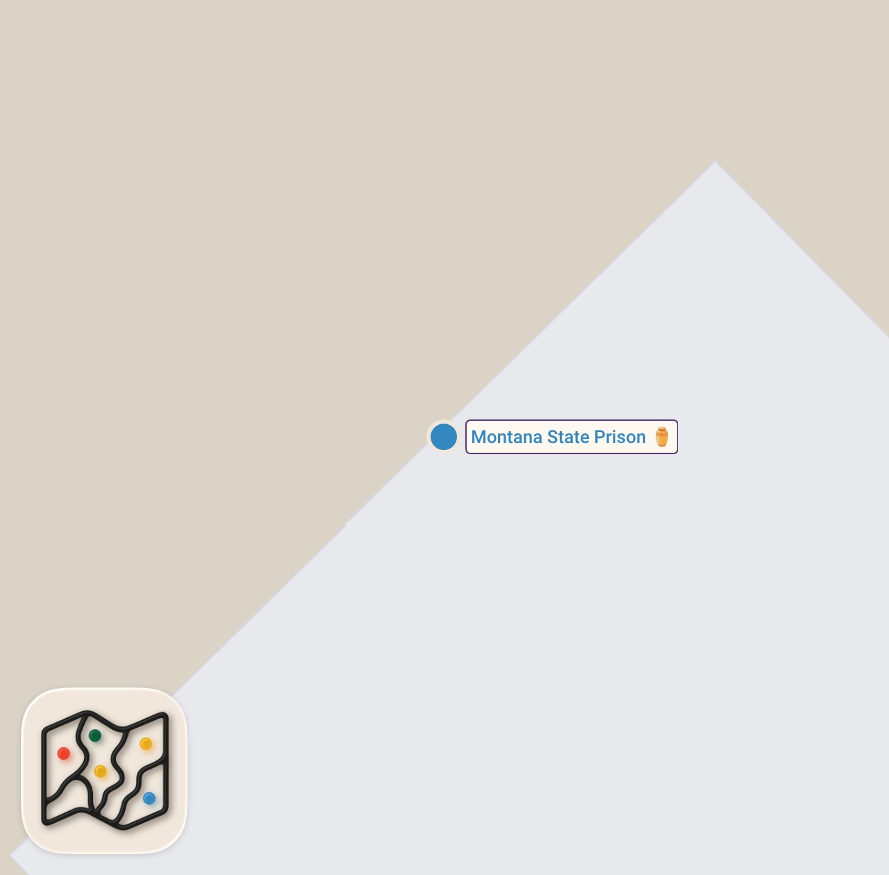 Map of 1 spots from Female Prison Ghost Flirts With Visitors!  | Destination Fear | Travel Channel