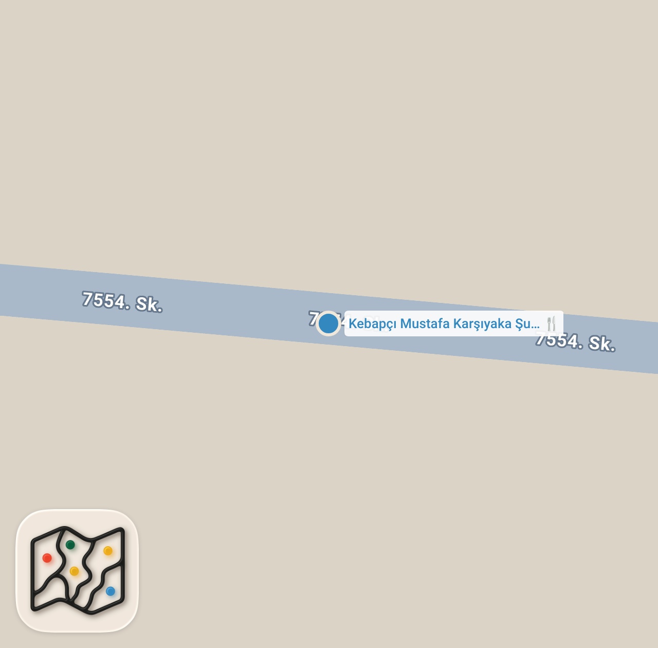 Map preview for 📍İzmir Karşıyaka’da Bir İlk İki Yüzlü Kebab @kebapcimustafaizmir işbirliği