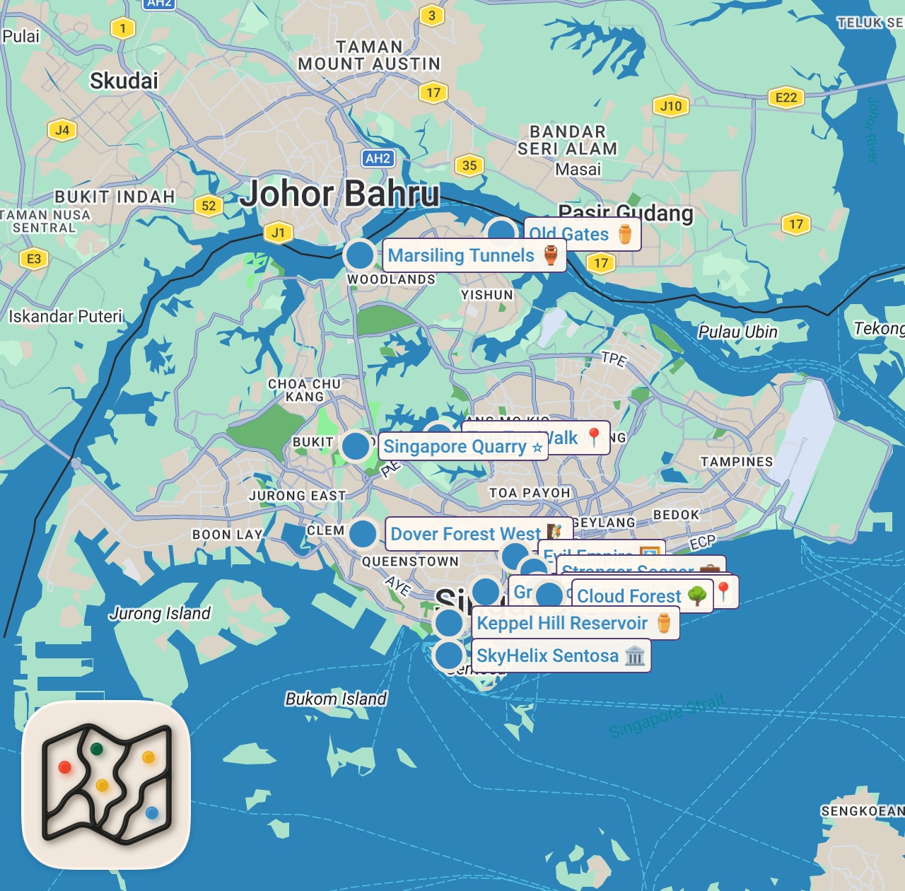 Map preview for Strangest Places in Singapore You Didn’t Know Existed