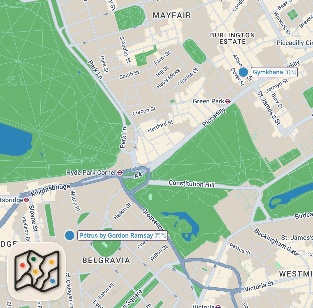Map of 2 spots from I Let Food TikTokers Choose My Meals