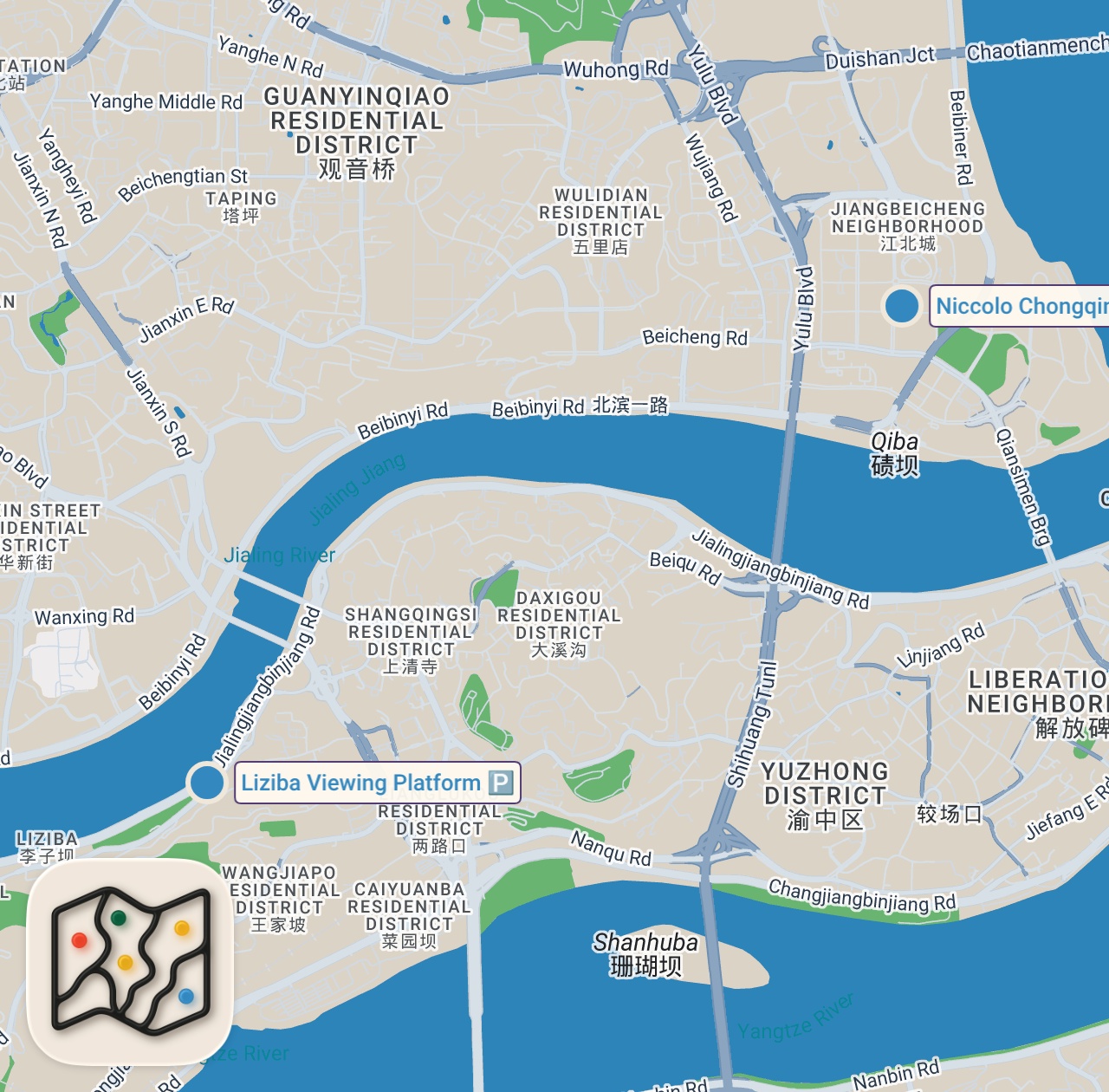 Map preview for Traveling To The World's Largest City That Does Not Make Sense - Chongqing, China 🇨🇳