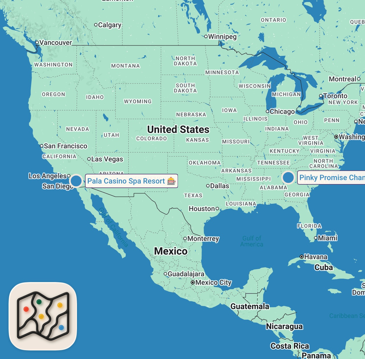 Map of 2 spots from My HONEST review of the food I ate ON THE DISNEY CRUISE #shorts