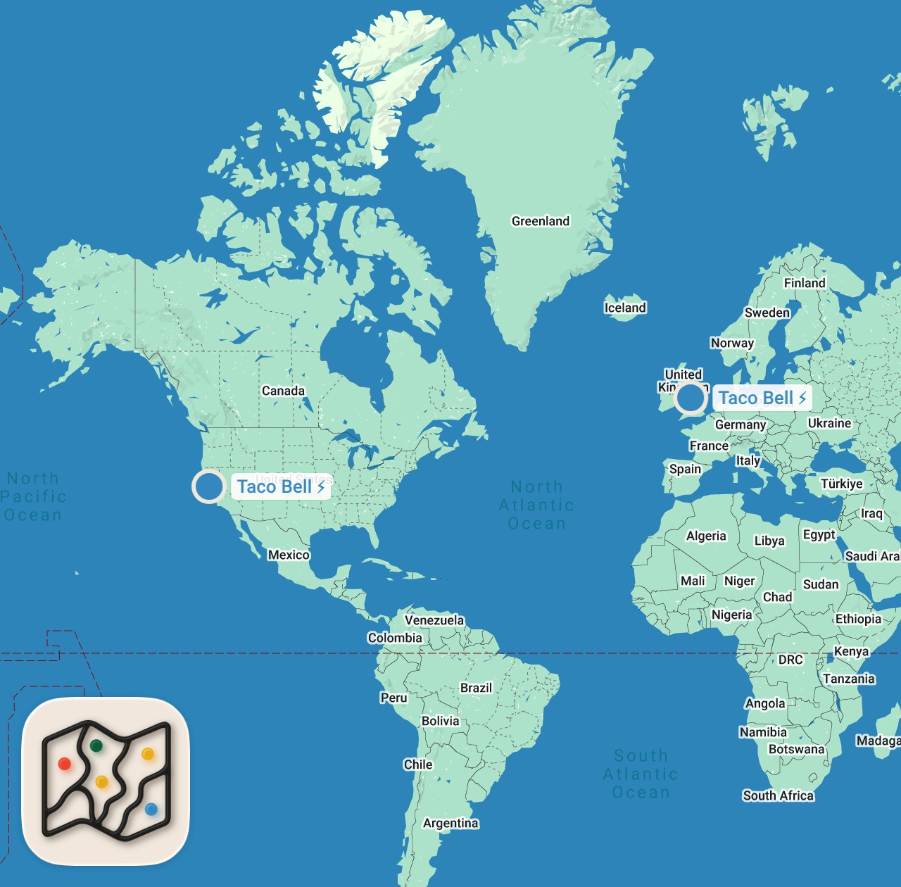 Map preview for US vs UK Taco Bell 2020 vs 2024 | Food Wars | Insider Food