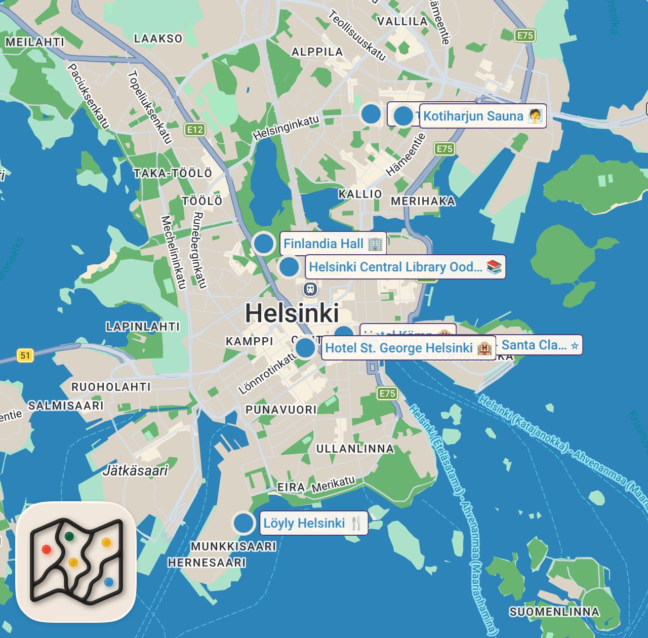 Map of 11 spots from Travel to Finland in Summer & Autumn | Finland Travel Guide | Finland Vacation