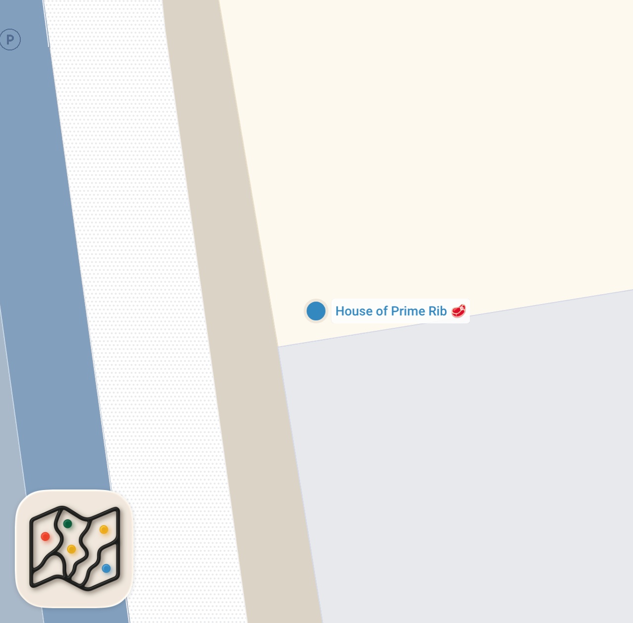 Map preview for House of Prime Rib FINALLY