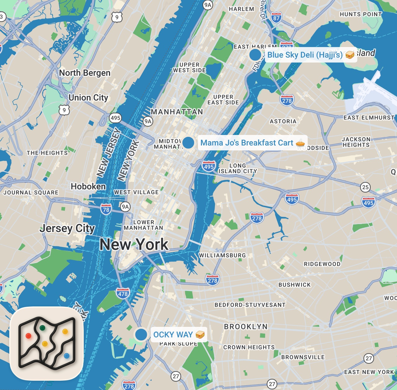 Map preview for Finding The Best Bodega Sandwich In New York | Food Tours | Insider Food