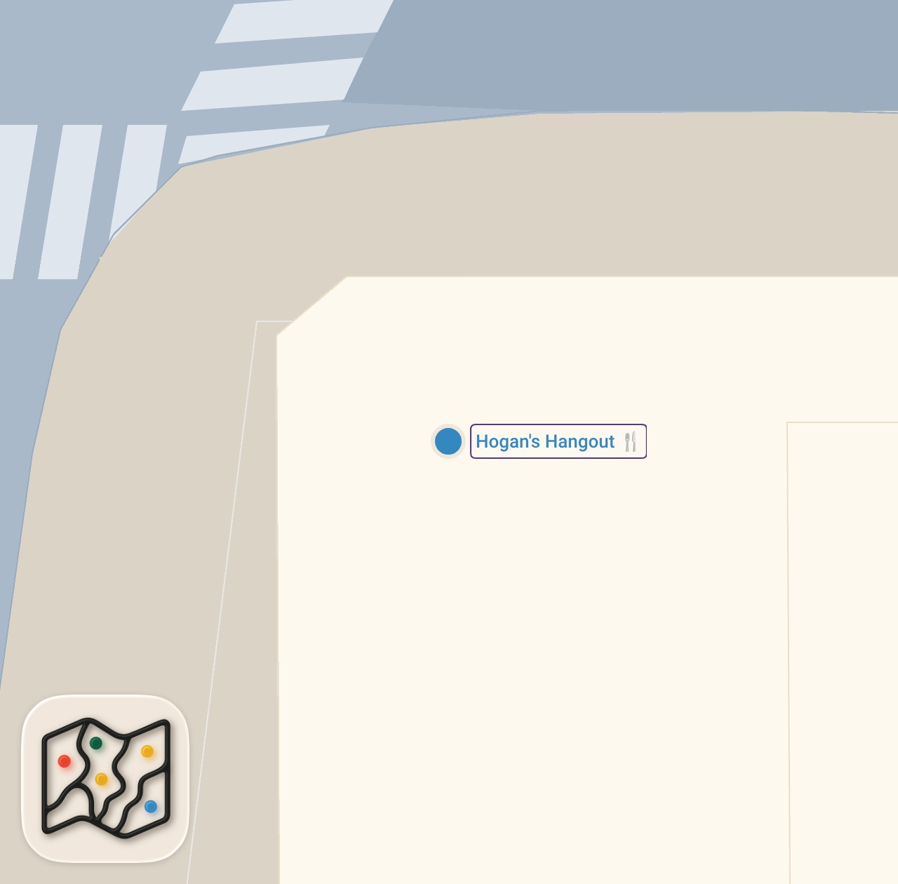 Map preview for Eating at Hulk Hogan’s Restaurant (this was shocking)