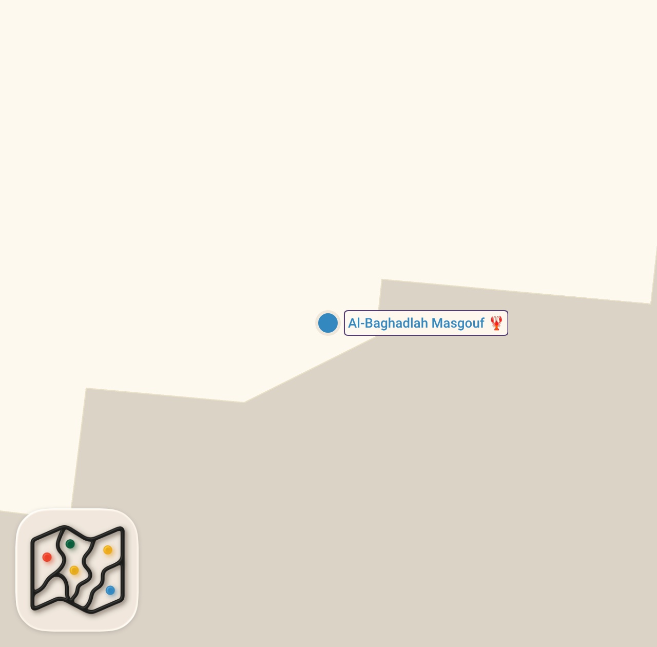 Map of 1 spots from Trying Iraq's Best Grilled Fish! (Masgouf in Baghdad)