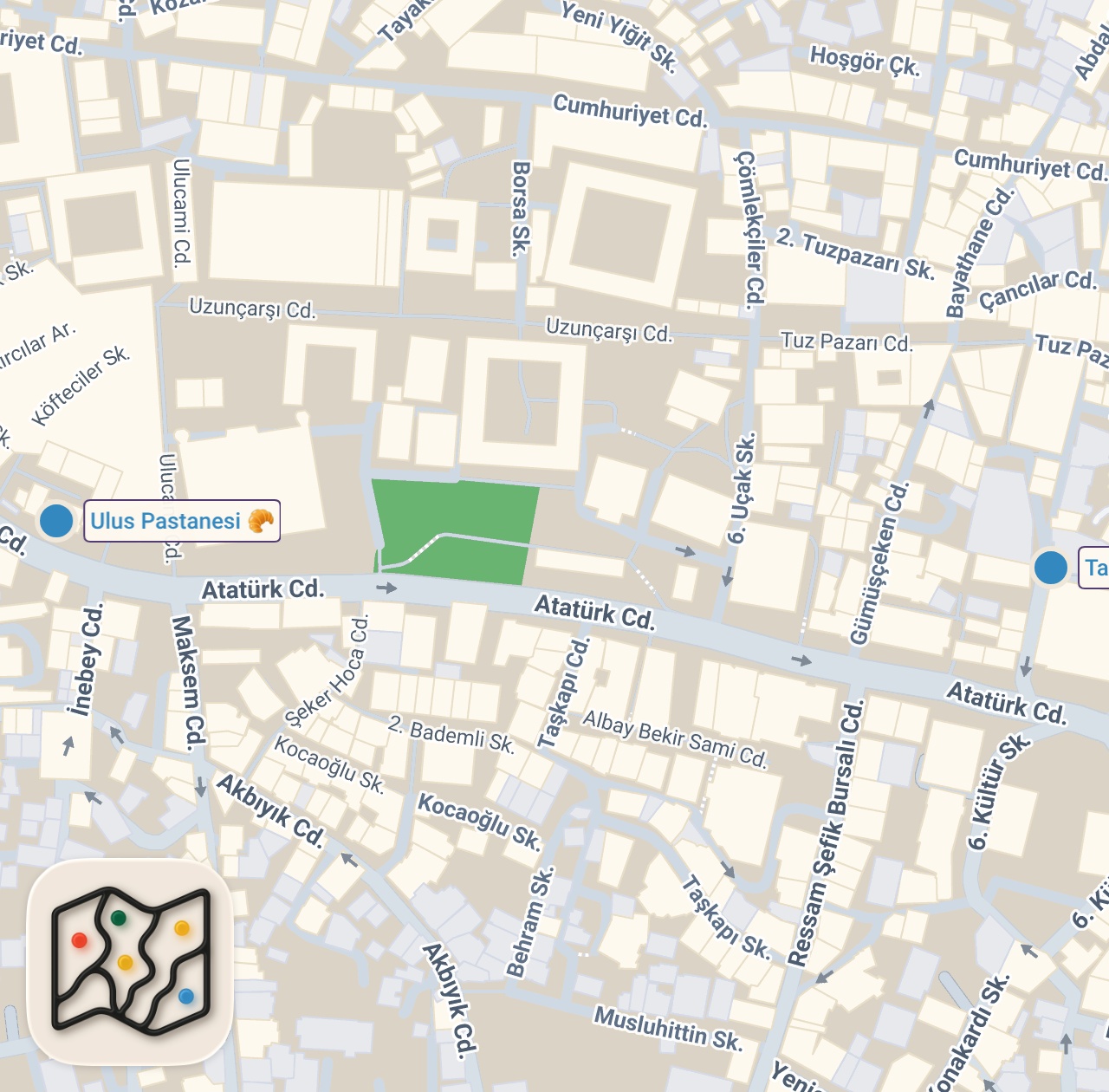 Map preview for BURSA’NIN 100 YILLIK LEZZET MEKANLARI ! 😋🌿 #gezi #food #bursa #turkey #vlog