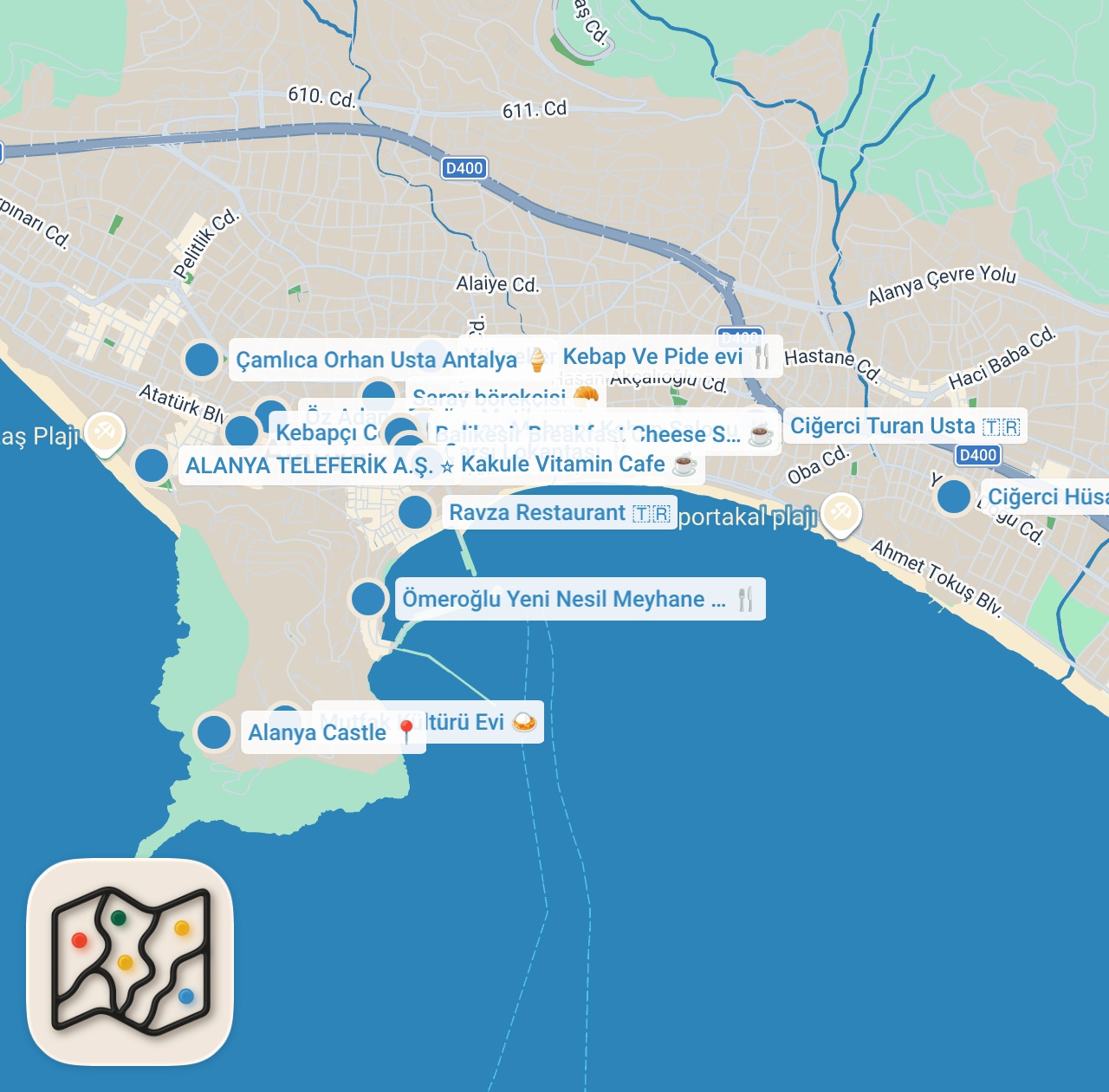 Map preview for ALANYA’DA 1 GÜNDE NE YENİR!!! BİR GÜNDE DÜNYALARI YEDİM!!!