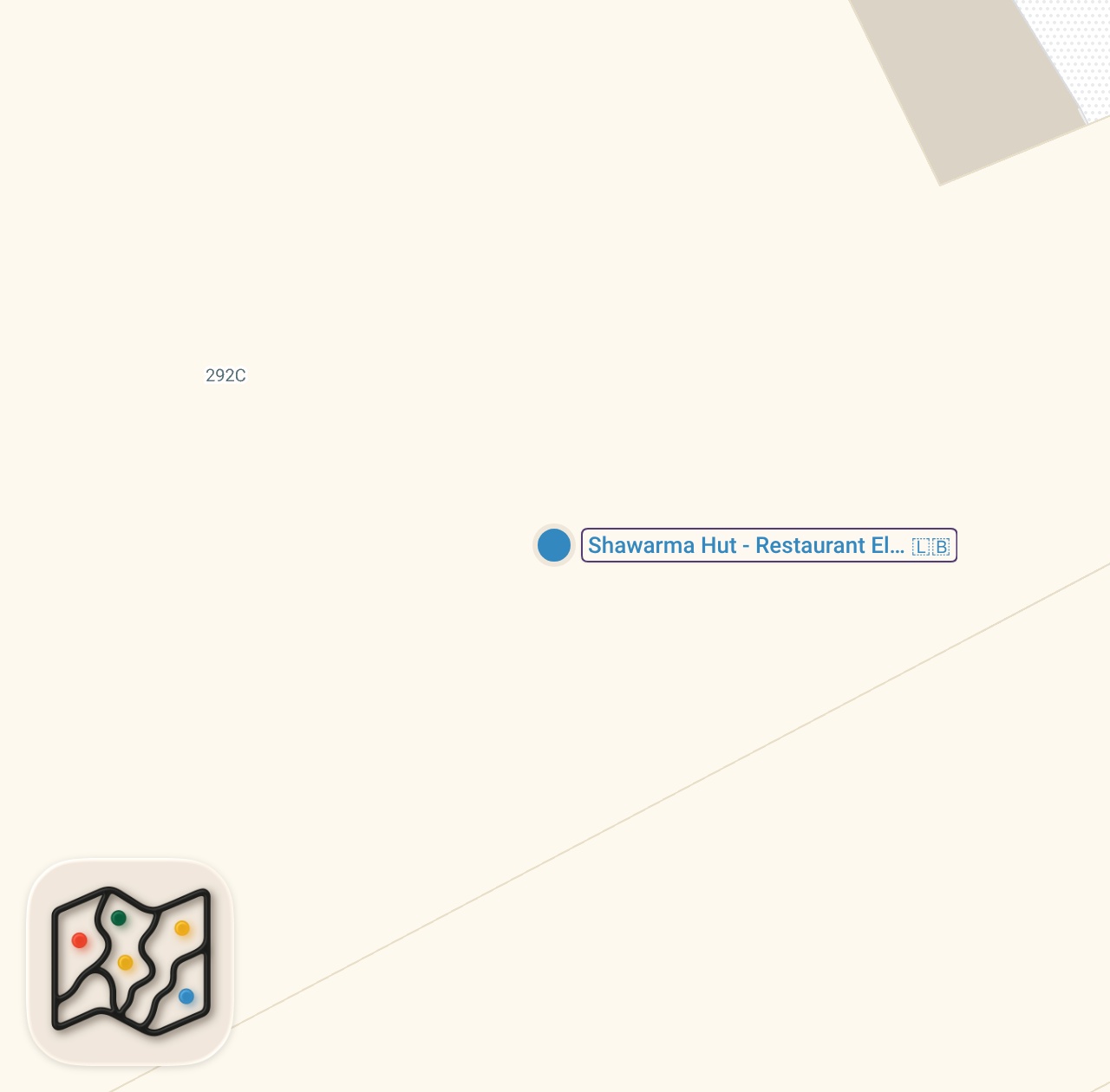 Map of 1 spots from SHAWARMA HUT IN ELEPHANT & CASTLE (SE17 2TE) #food #halal #foodie #lebanon #shawarma