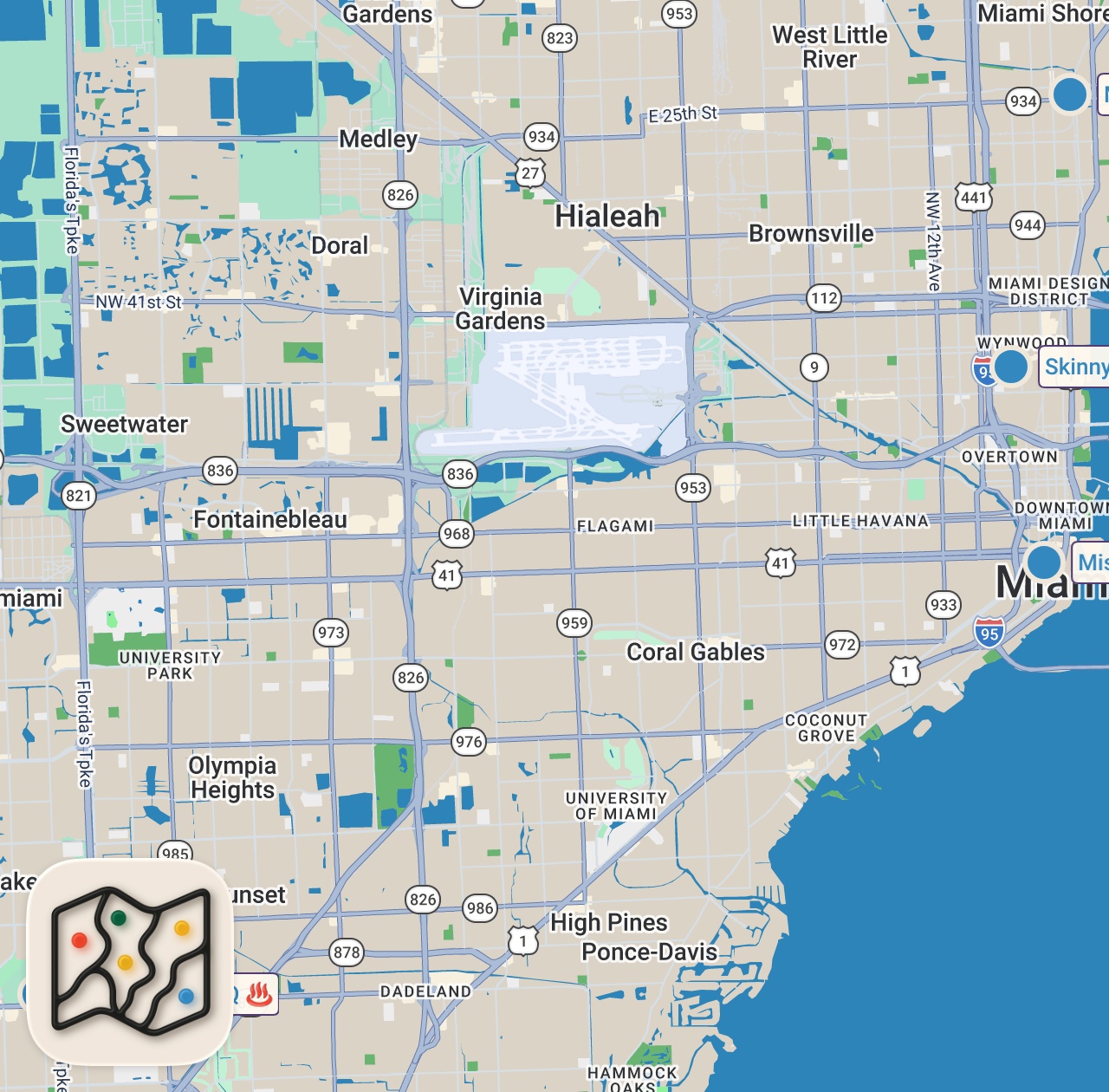 Map preview for Eating The Most VIRAL Restaurants For 24 Hours... (MIAMI)