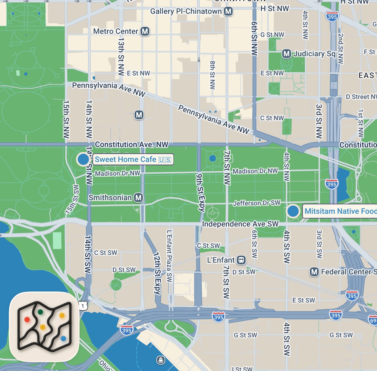 Map preview for What national museum has the best food????