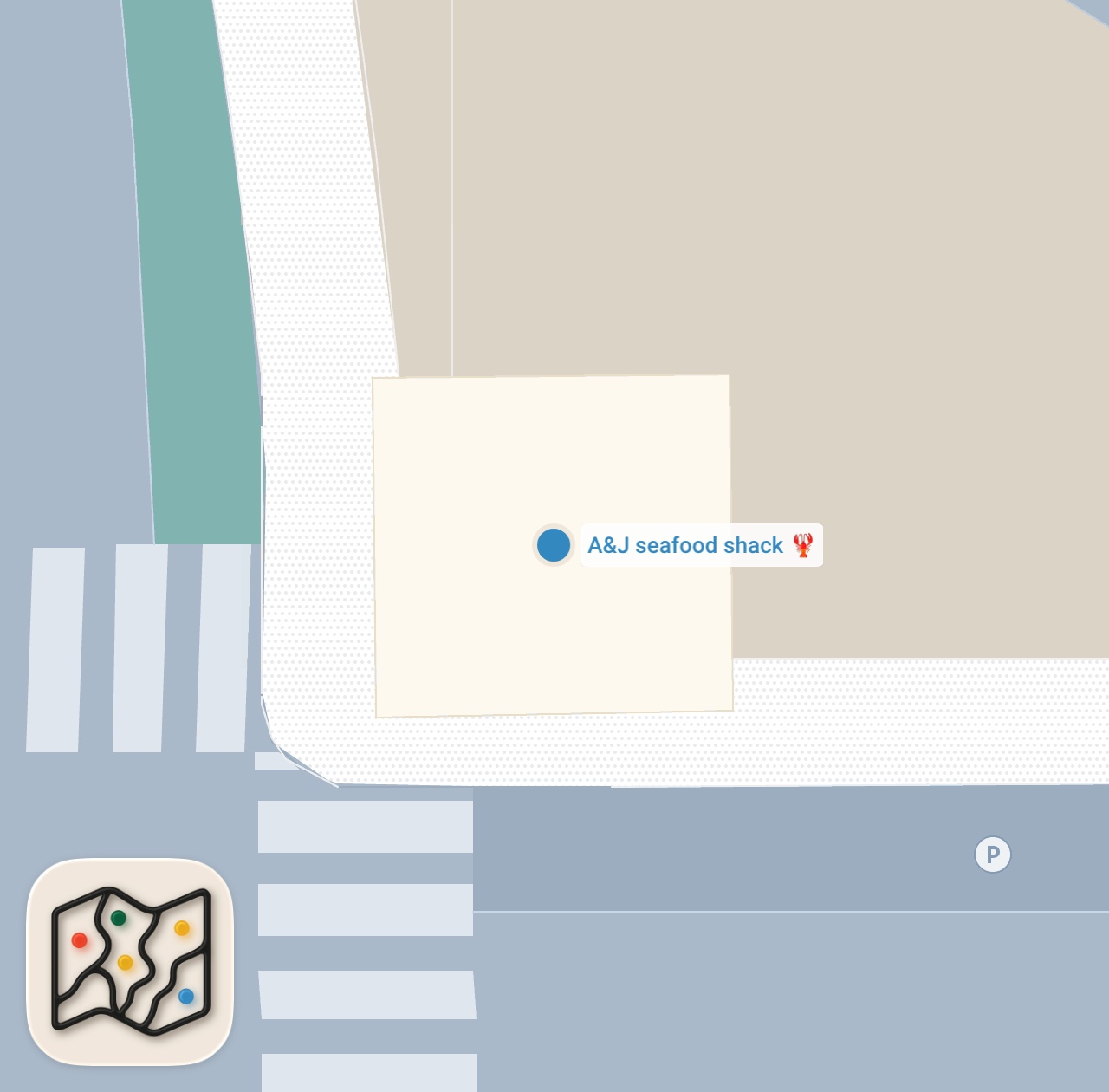 Map preview for Amazing food at this Small Shack in Long Beach, Ca - AJ Seafood