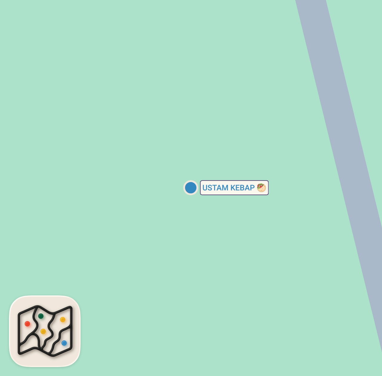 Map of 1 spots from 130 Gram 450 TL #döner #TeamMeyzi #shorts