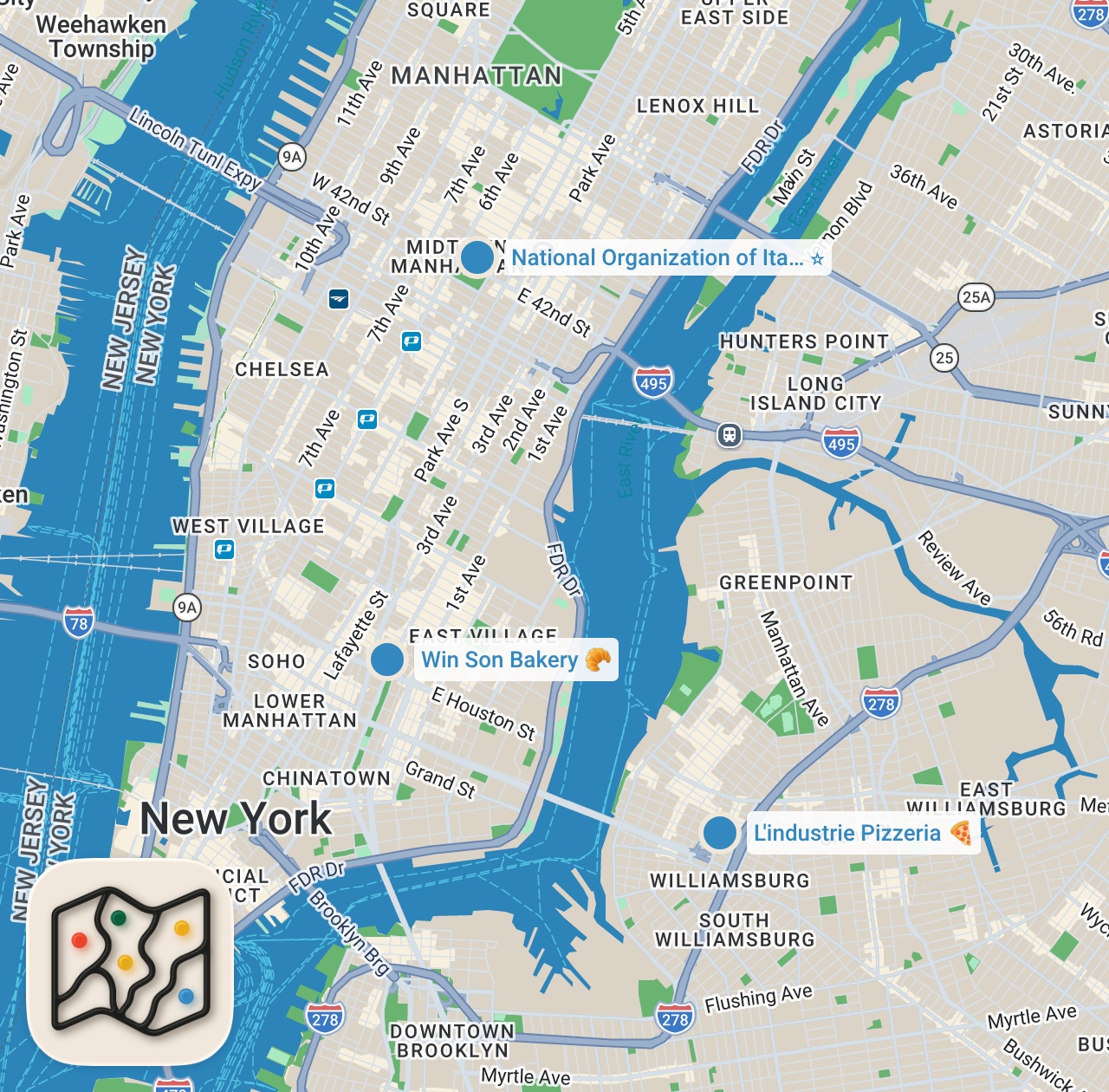 Map preview for Eating NYC’s MOST VIRAL FOODS for a full day!! 🥓🍕🍝 #shorts
