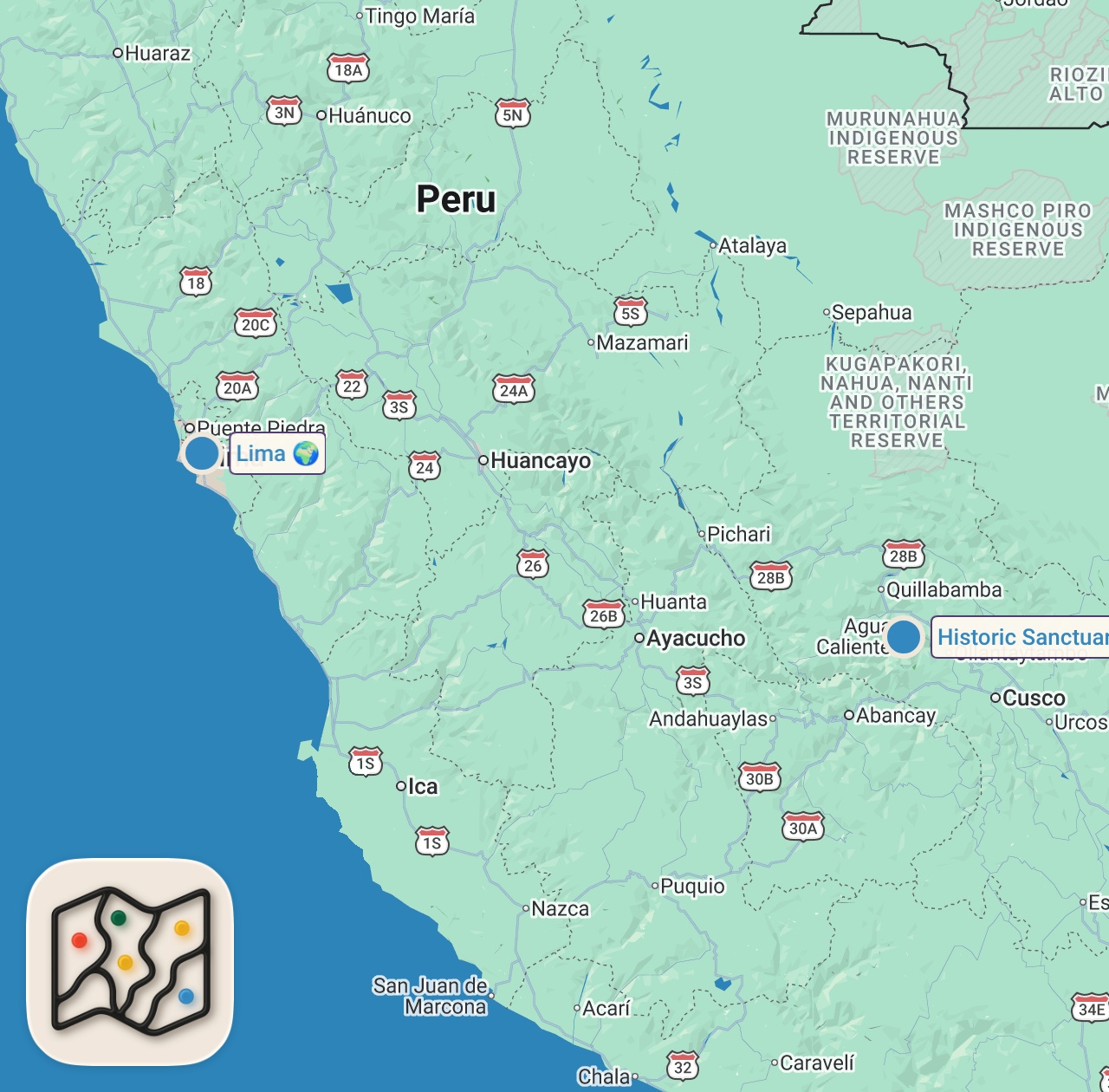 Map of 2 spots from PERU |  FROM LIMA TO MACHU PICCHU (A New Vagabrothers Vlog Series)