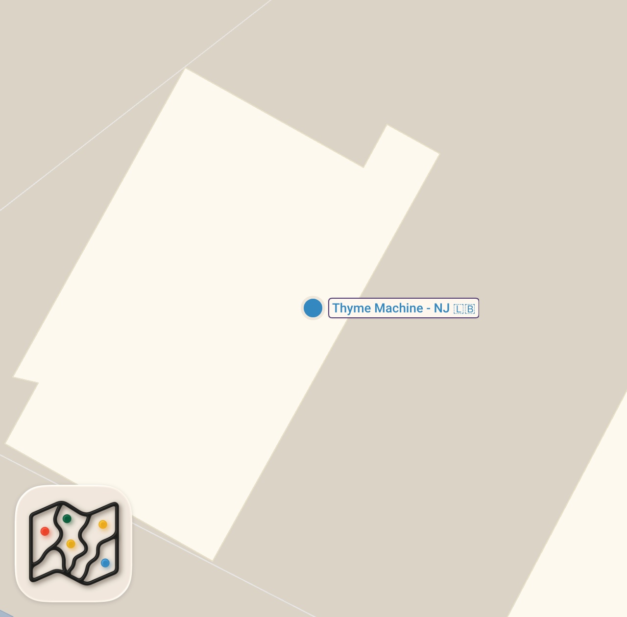Map of 1 spots from My First time eating Authentic Lebanese Food - Thyme Machine in New Brunswick, NJ