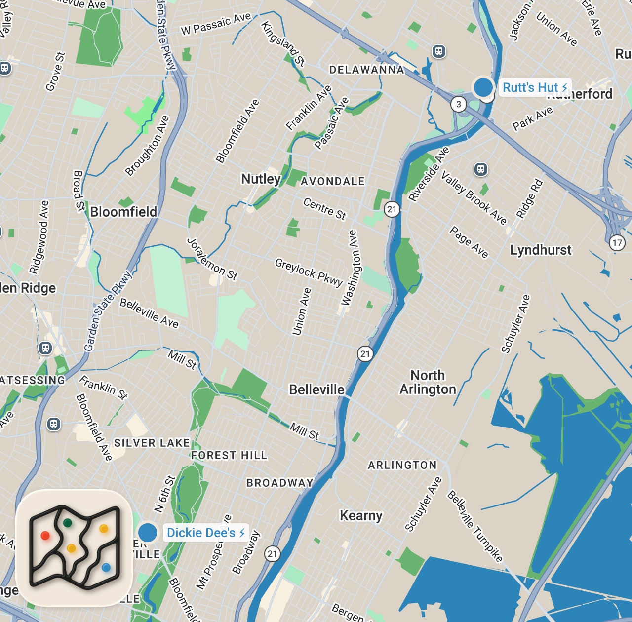 Map preview for New Jersey's 3 most ICONIC hot dogs 🌭🫢