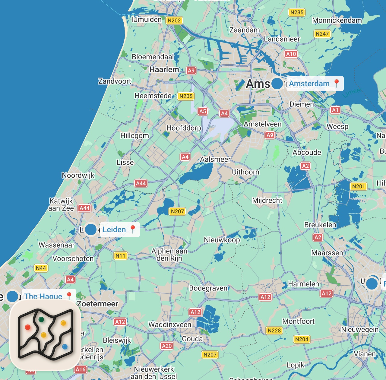 Map preview for 10 Amazing Places to Visit in the Netherlands 4K  🇳🇱  | Netherlands Travel Guide