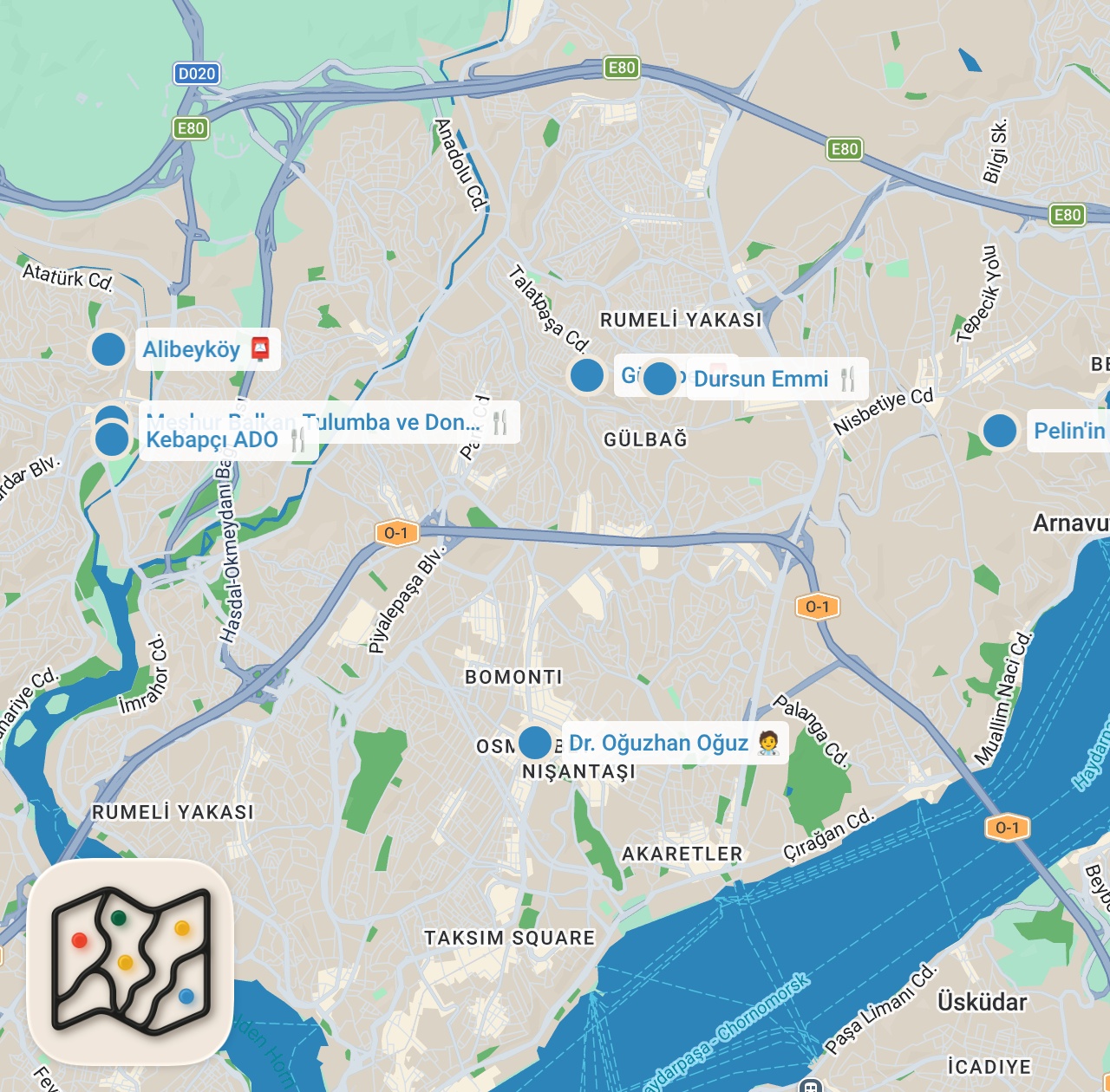 Map preview for İstanbul Vlog | Baget Sandviç, Ciğer, Döner, Kebap - Ayaküstü Lezzetler