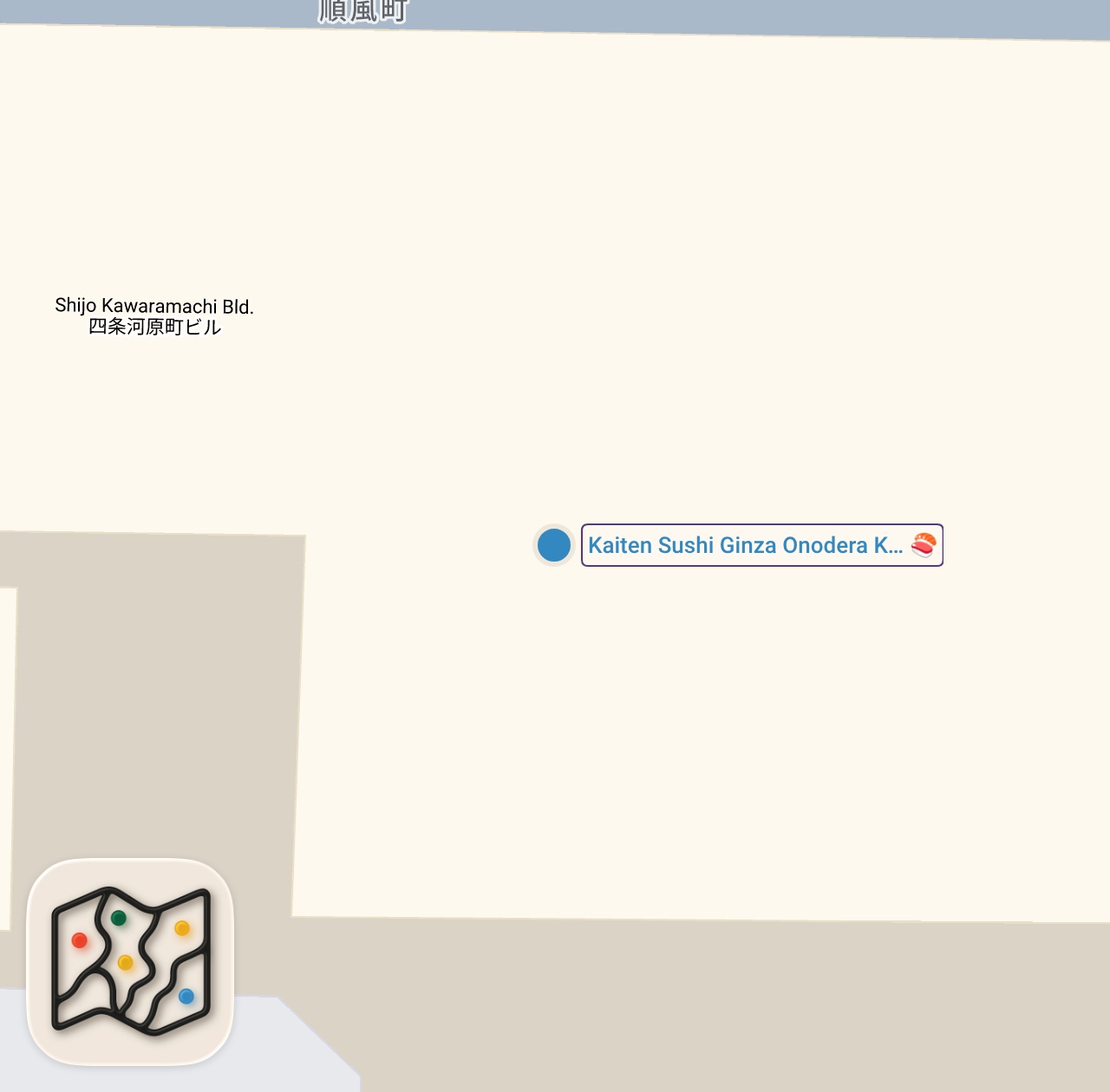 Map of 1 spots from Trying "2 MICHELIN STAR" Conveyer Belt Sushi in Kyoto Japan | Was it Worth it?