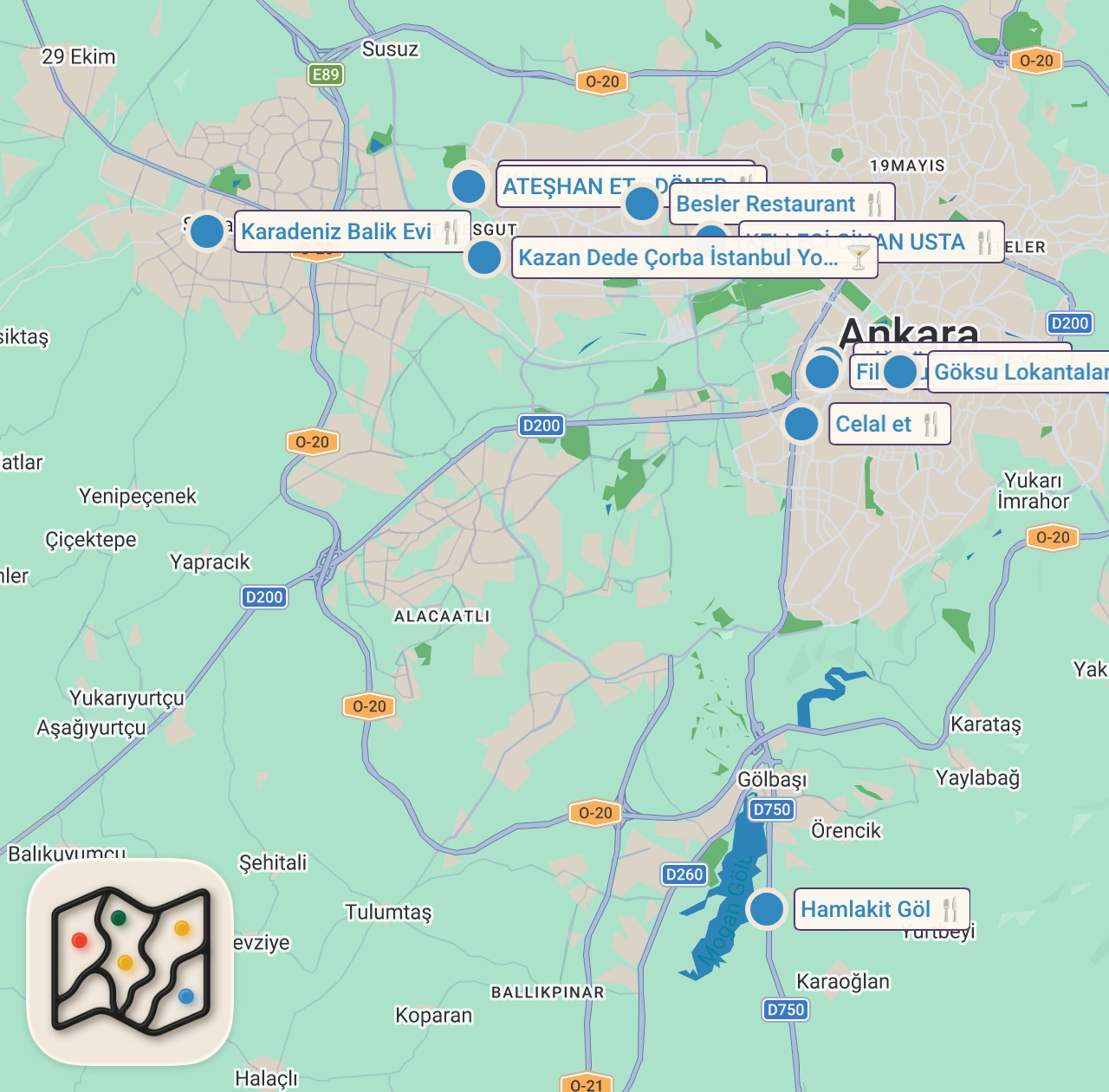 Map preview for ANKARA’DA BİR GÜNDE NE YENİR 2 !!!!