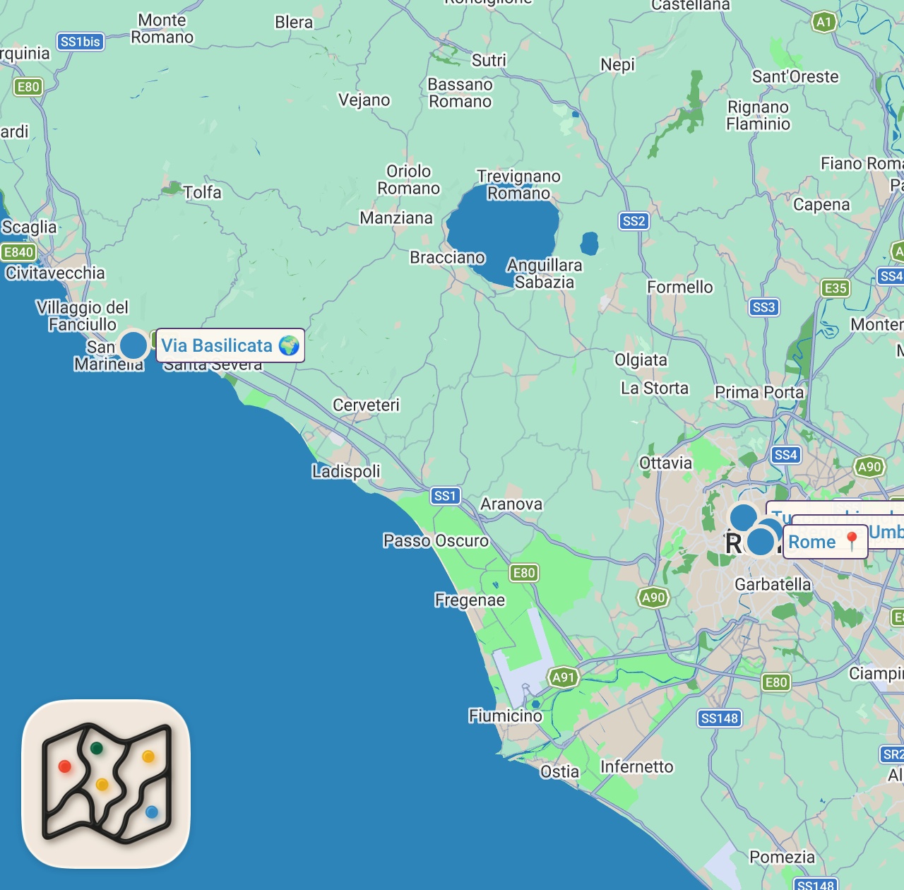 Map of 5 spots from Incredible Top 10 Most Popular Italy Foods || Italy Street Foods || Traditional Italian Cuisine