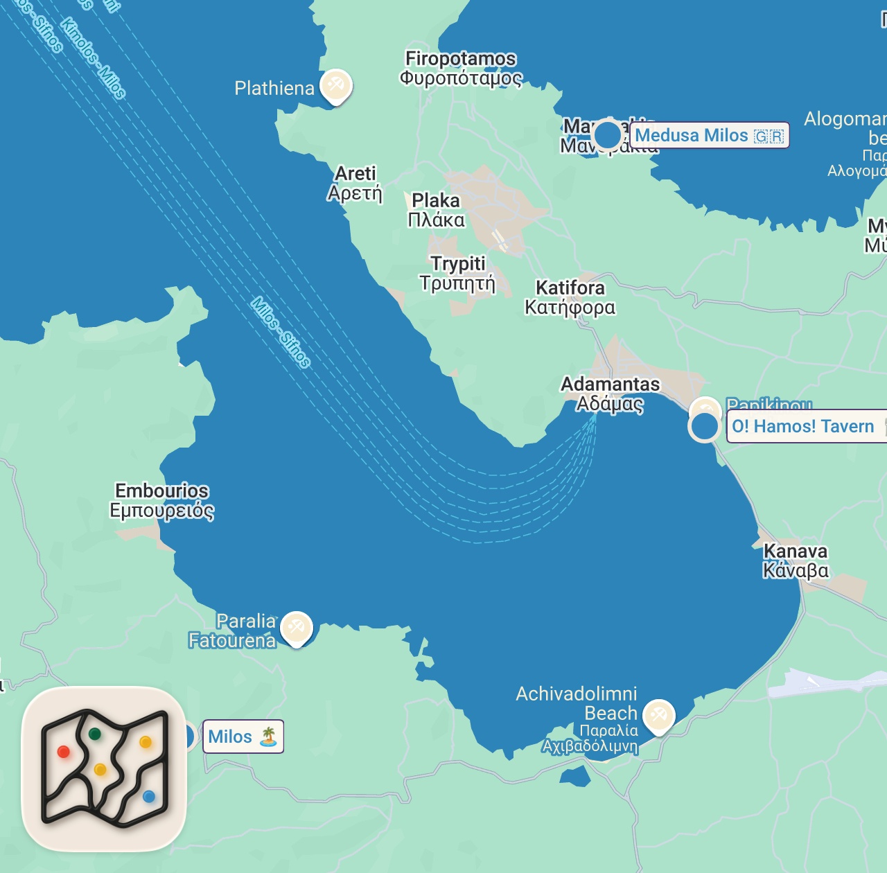 Map of 3 spots from The best (and worst) things I ate in GREECE! #shorts