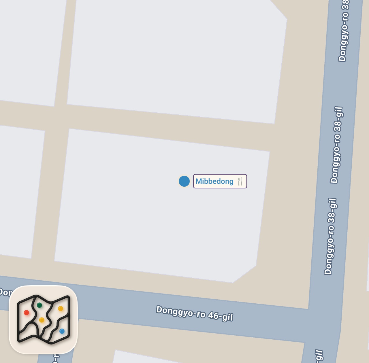 Map of 1 spots from Trying Salmon SASHIMI NOODLES at the BEST Seafood Restaurant in Seoul South Korea