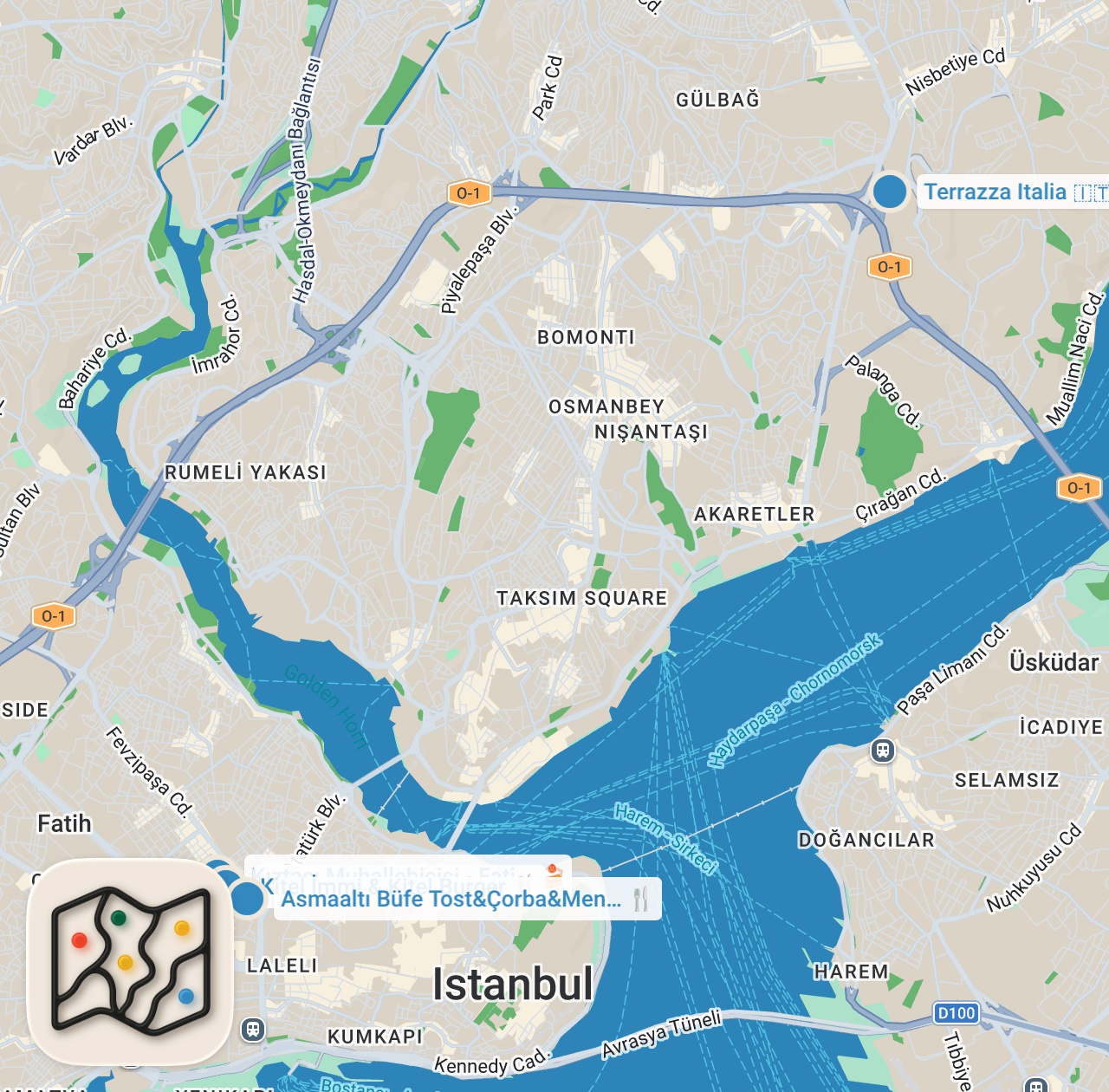 Map preview for Misafirim Var: CLAUDIO CHINALI | Kitel, mumbar, kazandibi ve İtalyan lezzetleri