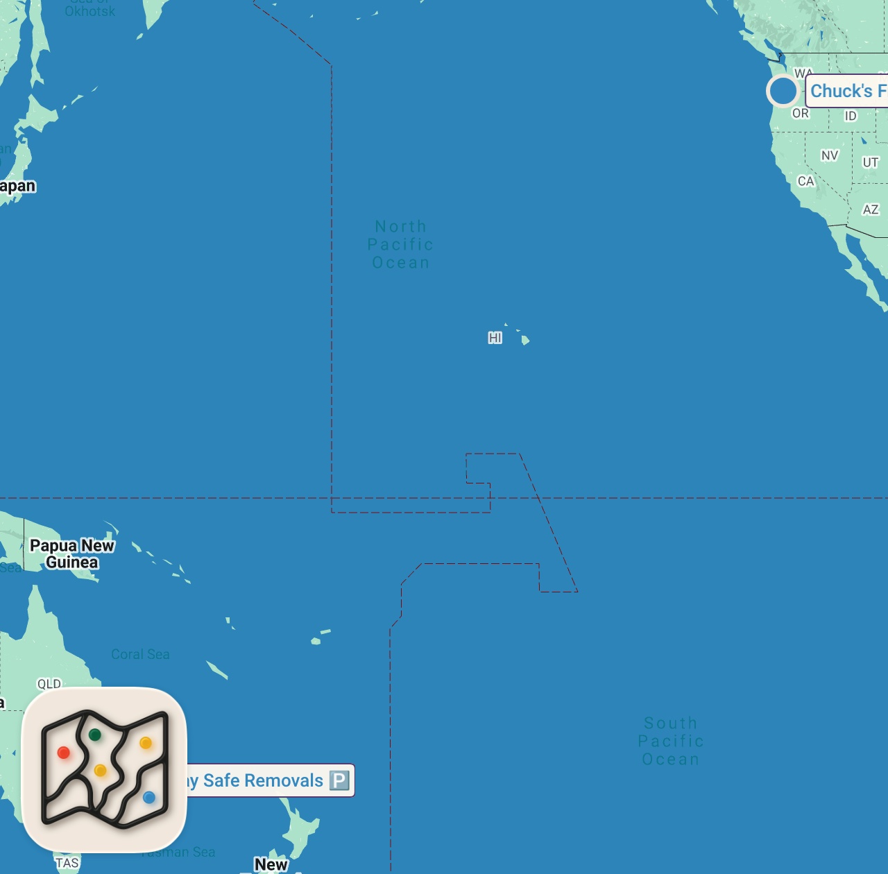 Map of 2 spots from I Asked Chefs to Make $20 Budget Meal