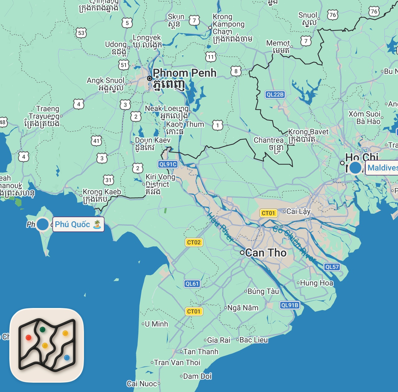 Map preview for Фукуок — райский остров Вьетнама: что стоит увидеть и попробовать?
