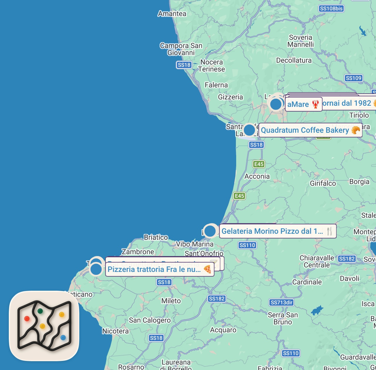 Map preview for 30 ITALIAN FOODS You Must Try in Calabria!