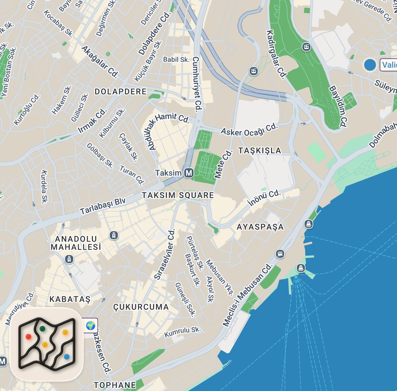 Map of 2 spots from İstanbul’da Kayseri Cıvıklısı, Köfte ve Mantı Ziyafeti | Vedat Milor