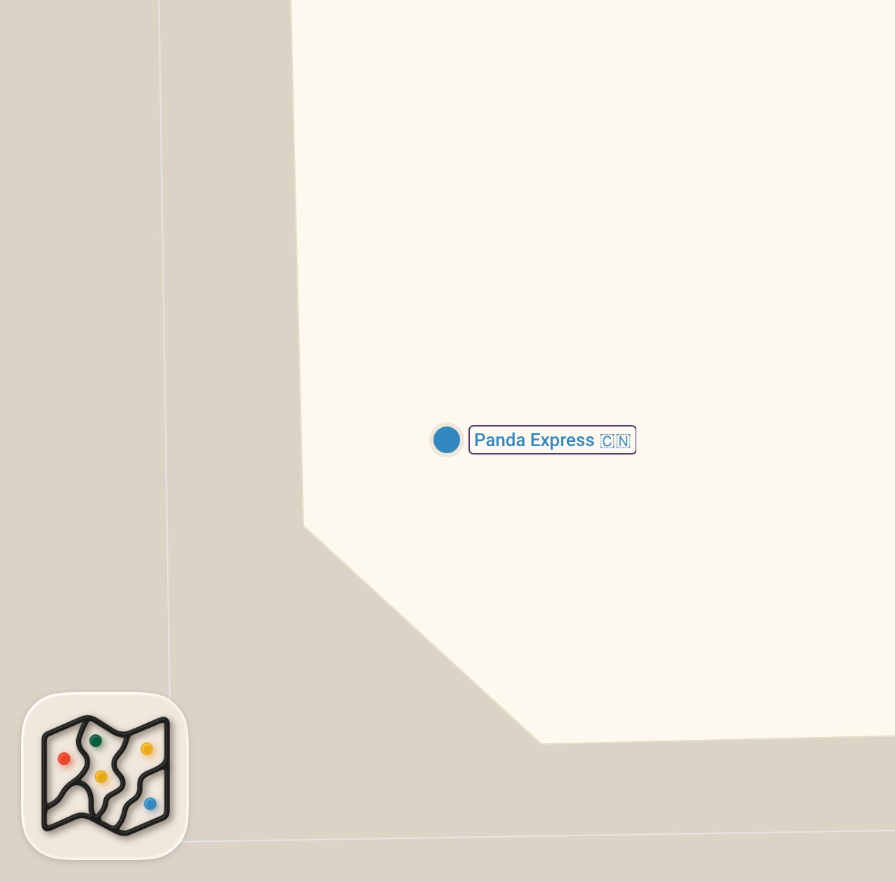 Map of 1 spots from Trying Secret PANDA EXPRESS" Experimental Test Kitchen"