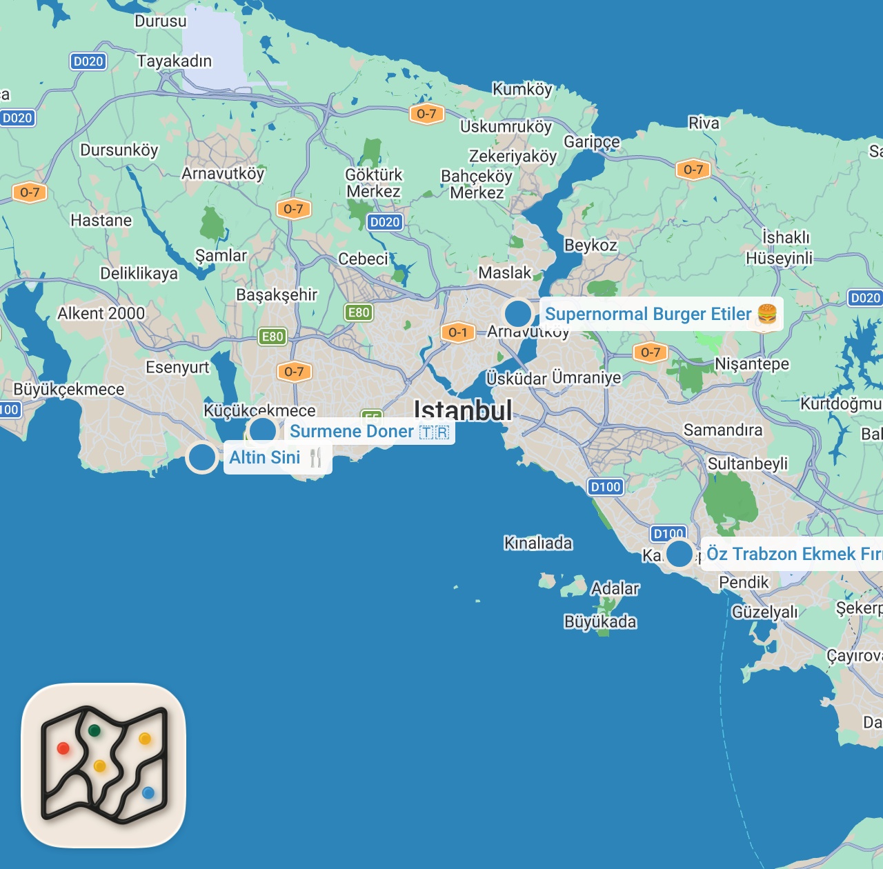 Map preview for KARTAL GÖKBERK LEZZET REHBERİ (SİZDEN GELENLER)