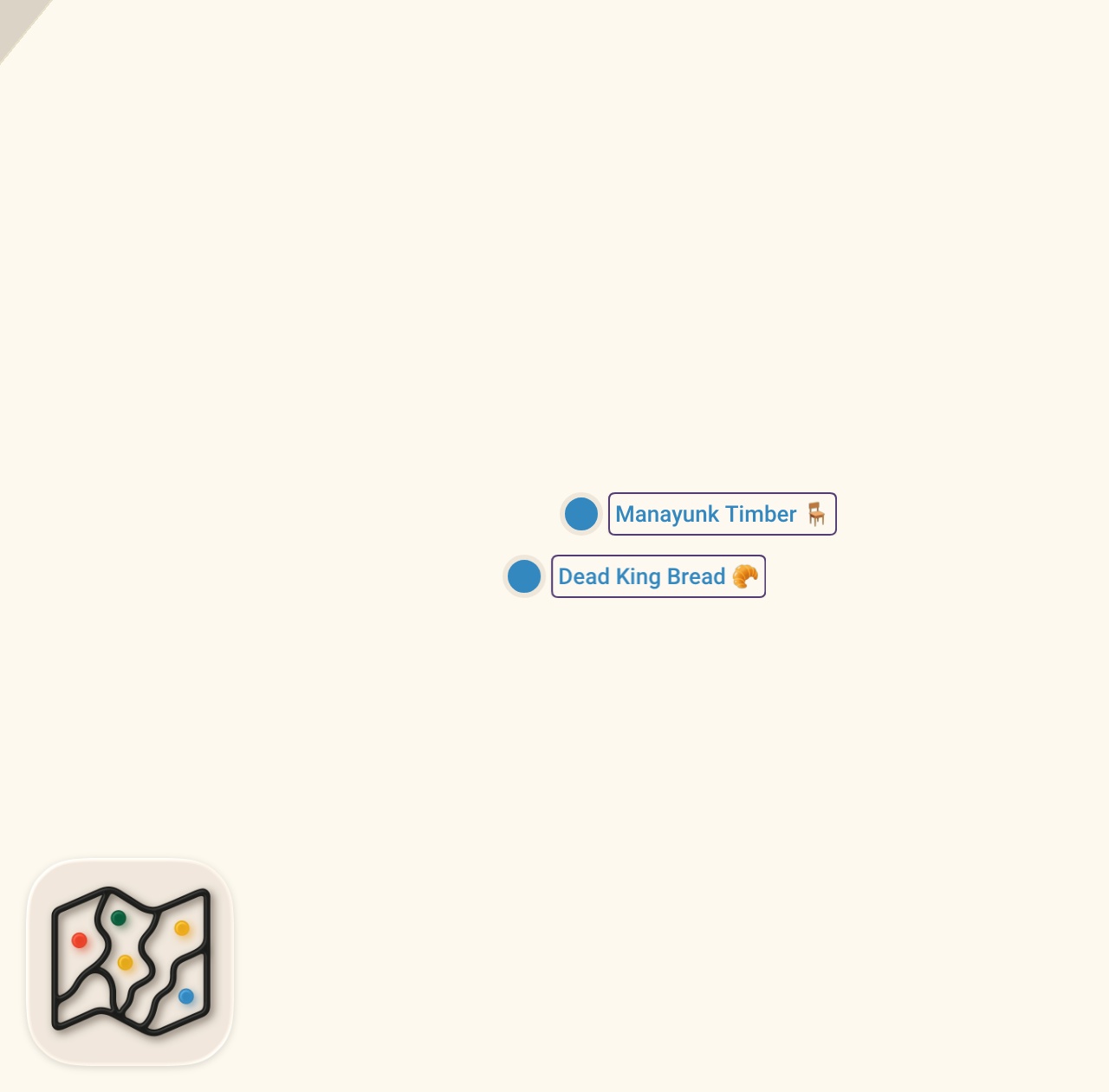 Map preview for Philly’s most slept on bakery.